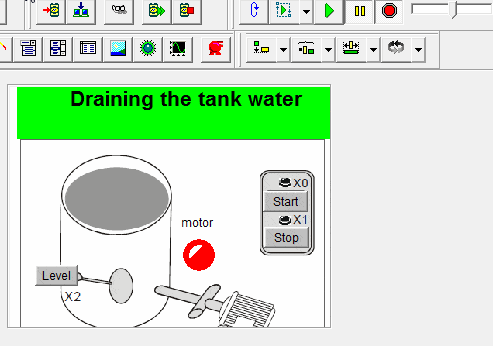 Draining the tank water gif